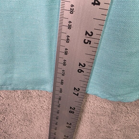 Womens Dialogue Blue Linen Rayon Blend Shirt Button Up Long Sleeve Size M - Picture 6 of 7